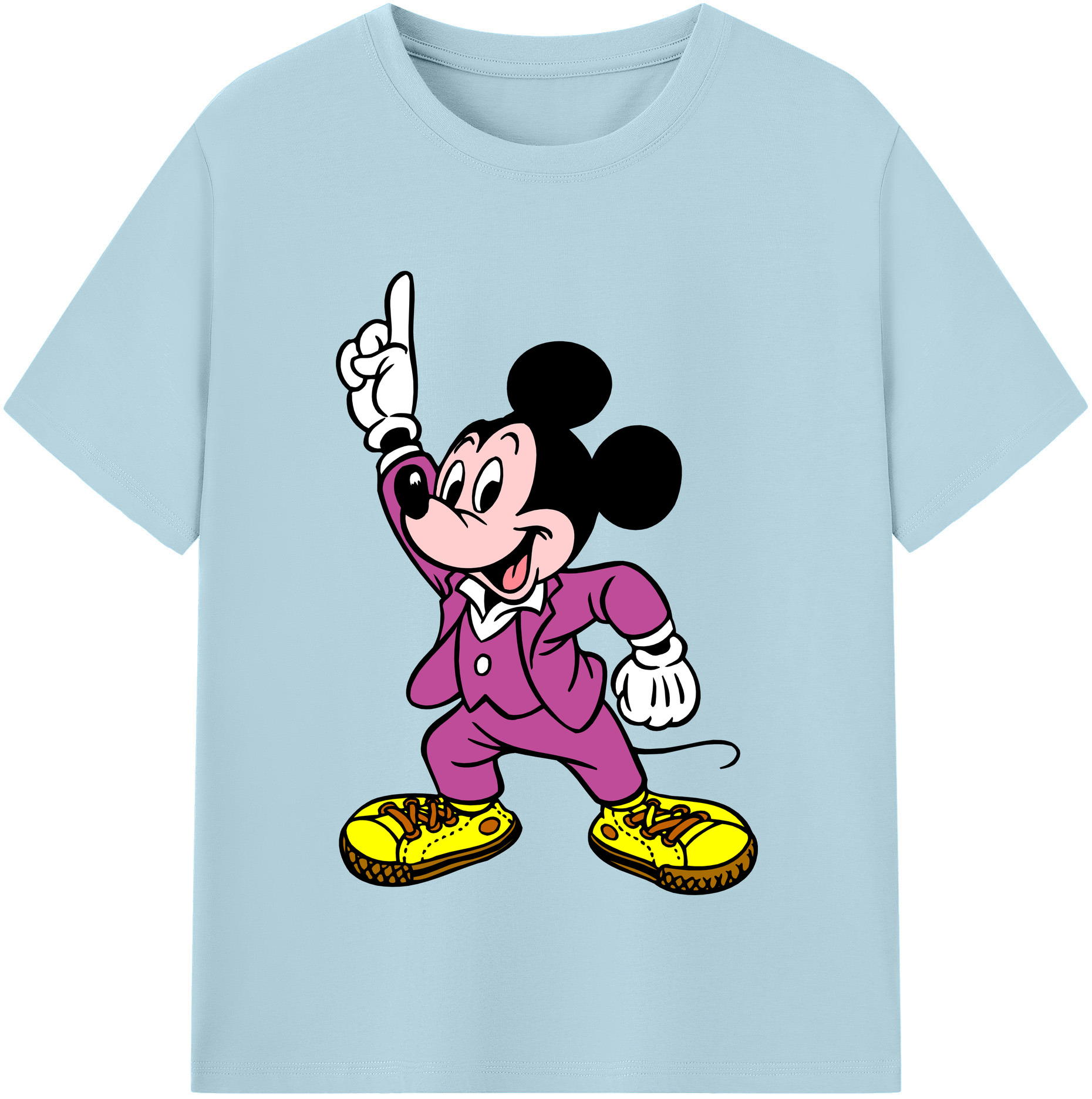 （画像用） ミッキーマウス Mickey Mouse 綿100％半袖Tシャツ（フロントプリント）